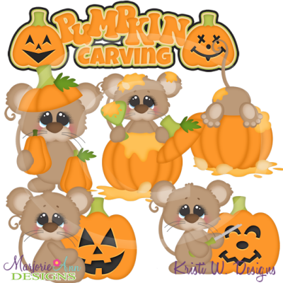 Pumpkin Carving Fun SVG Cutting Files Includes Clipart