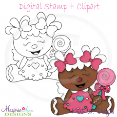 Sweet Sugar Angel SVG Cutting Files Includes Clipart