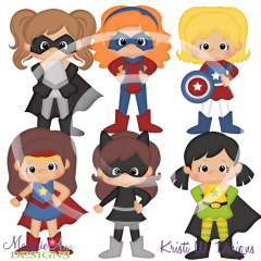 You're Super-Girls SVG Cutting Files Includes Clipart