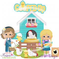 Cooped Up-Girls SVG Cutting Files/Paper Piecing +Clipart
