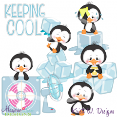 Keeping Cool SVG Cutting Files Includes Clipart