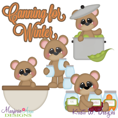 Canning For Winter SVG Cutting Files Includes Clipart
