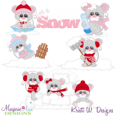 Snow Cold Mice Cutting Files Includes Clipart