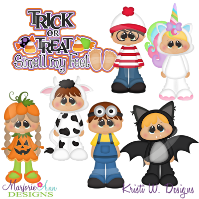 Trick Or Treat Smell My Feet SVG Cutting Files Includes Clipart
