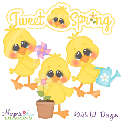 Tweet Spring Cutting Files-Includes Clipart