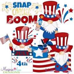 July 4th Gnomes You SVG Cutting Files/Paper Piecing + Clipart
