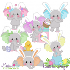 Easter Ellie EXCLUSIVE SVG Cutting Files Includes Clipart