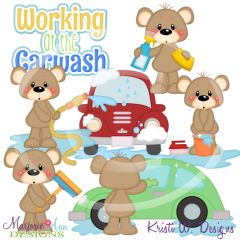 Franklin-Car Wash SVG Cutting Files Includes Clipart