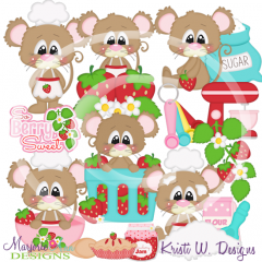 Berry Sweet Mice SVG Cutting Files/Paper Piecing +Clipart