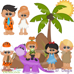 Stoneage Family SVG Cutting Files Includes Clipart