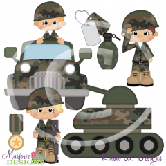 Military Boys SVG Cutting Files Includes Clipart