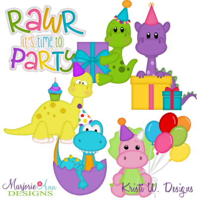 Dinomite Birthday SVG Cutting Files Includes Clipart