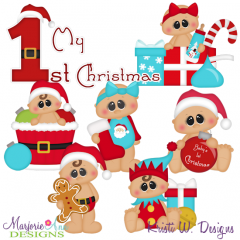 Baby's First Christmas SVG Cutting Files Includes Clipart