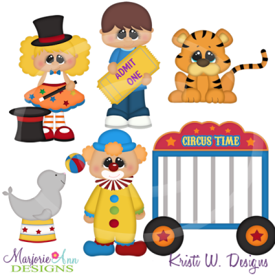 Circus Fun TWO Cutting Files-Includes Clipart