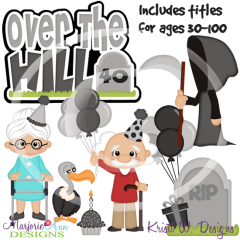 Over The Hill Cutting Files/Paper Piecing +Clipart