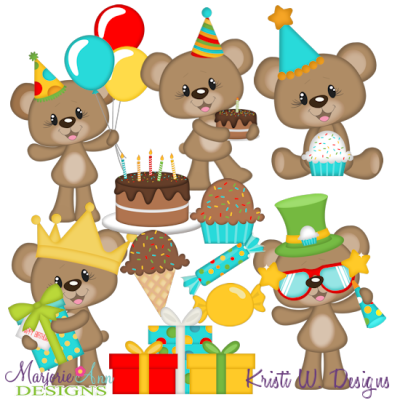 Bently's First Birthday SVG Cutting Files Includes Clipart