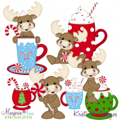 Cocoa & Candy Canes Exclusive SVG Cutting Files + Clipart
