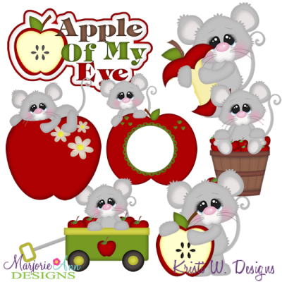 Apple Of My Eye SVG Cutting Files + Clipart