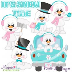 It's Snow Time SVG Cutting Files/Paper Piecing +Clipart