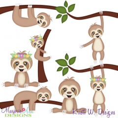 Sloths Exclusive SVG Cutting Files Includes Clipart