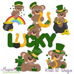Brownie Feels Lucky SVG Cutting Files+Clipart