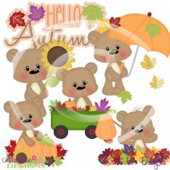 Winston-Hello Autumn SVG Cutting Files/Paper Piecing +Clipart