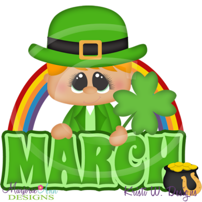 March Title SVG Cutting Files Includes Clipart