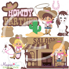 Howdy Partner-Girls SVG Cutting Files Includes Clipart