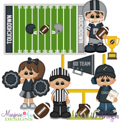 Super Football Game SVG Cutting Files + Clipart