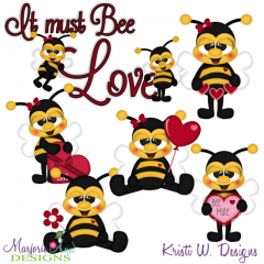 Bee Mine SVG Cutting Files Includes Clipart