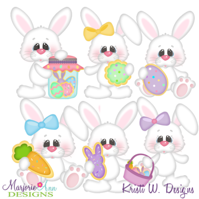 Easter Cookie Fun SVG Cutting Files + Clipart