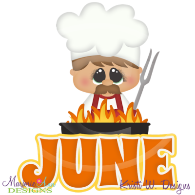 June Title SVG Cutting Files Includes Clipart