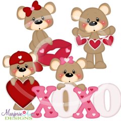 Franklin & Frannie Valentine Sweeties SVG Cutting Files +Clipart