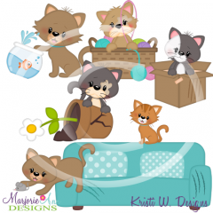Bad Kitty SVG Cutting Files Includes Clipart