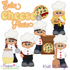 Extra Cheese Please SVG Cutting Files Includes Clipart