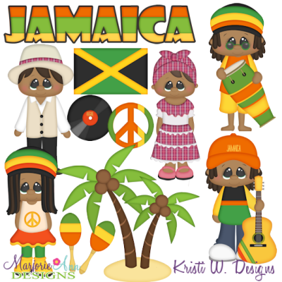 Kids Around The World-Jamaica SVG Cutting Files Includes Clipart
