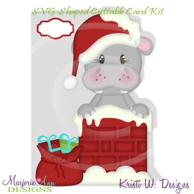 Download Christmas Hippo 2~Shaped SVG/MTC Card Kit/Cutting File ...