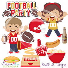 Football Party 2 SVG Cutting Files/Paper Piecing Set+Clipart