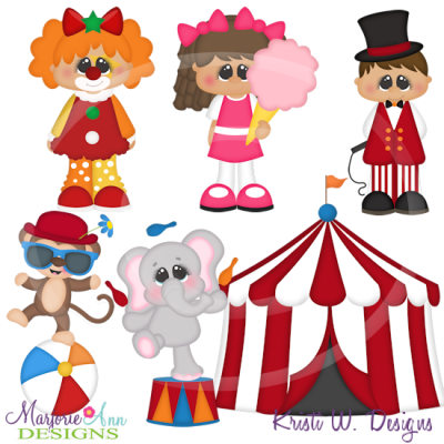 Circus Fun ONE Cutting Files-Includes Clipart
