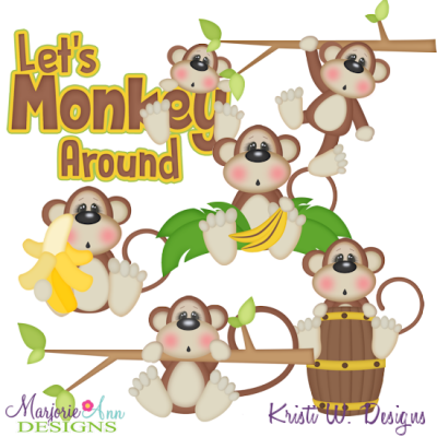 Let's Monkey Around Exclusive SVG Cutting Files + Clipart