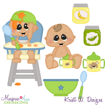 Time To Eat-Baby Boy SVG Cutting Files Includes Clipart