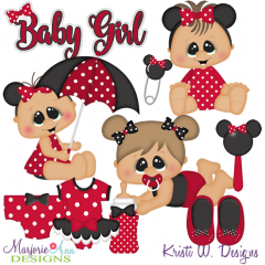 Baby Mouse-Girl Exclusive SVG Cutting Files + Clipart