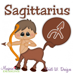 Zodiac Friends~Sagittarius SVG Cutting Files + Clipart