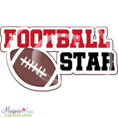 Football Star Title SVG Cutting Files + Clipart
