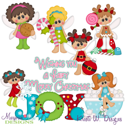 Fairy Christmas SVG Cutting Files Includes Clipart