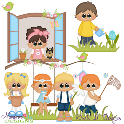 Happy Spring SVG Cutting Files + Clipart