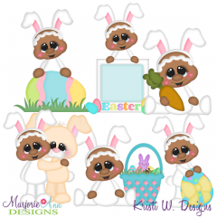Ginger Loves Easter SVG Cutting Files + Clipart
