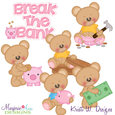 Break The Bank SVG Cutting Files Includes Clipart