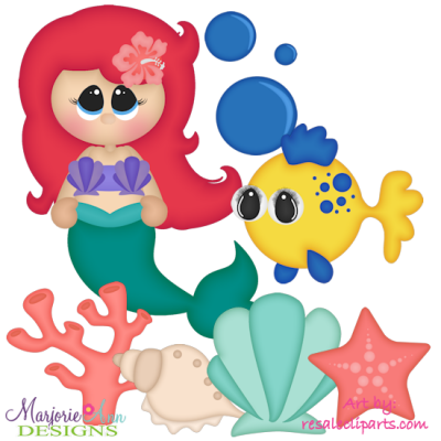 Under The Sea EXCLUSIVE SVG Cutting Files Includes Clipart