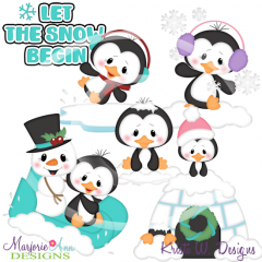 Let The Snow Begin SVG Cutting Files Includes Clipart